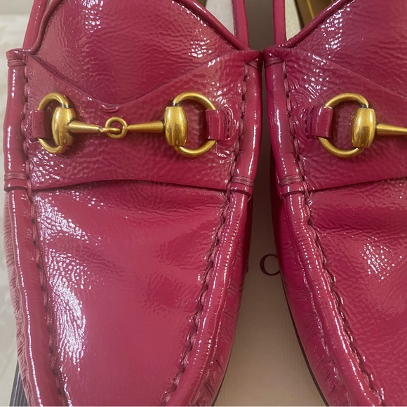 ❌Sold❌Gucci Horsebit Pink Patent Leather Loafers😍like new - Picture 6 of 11